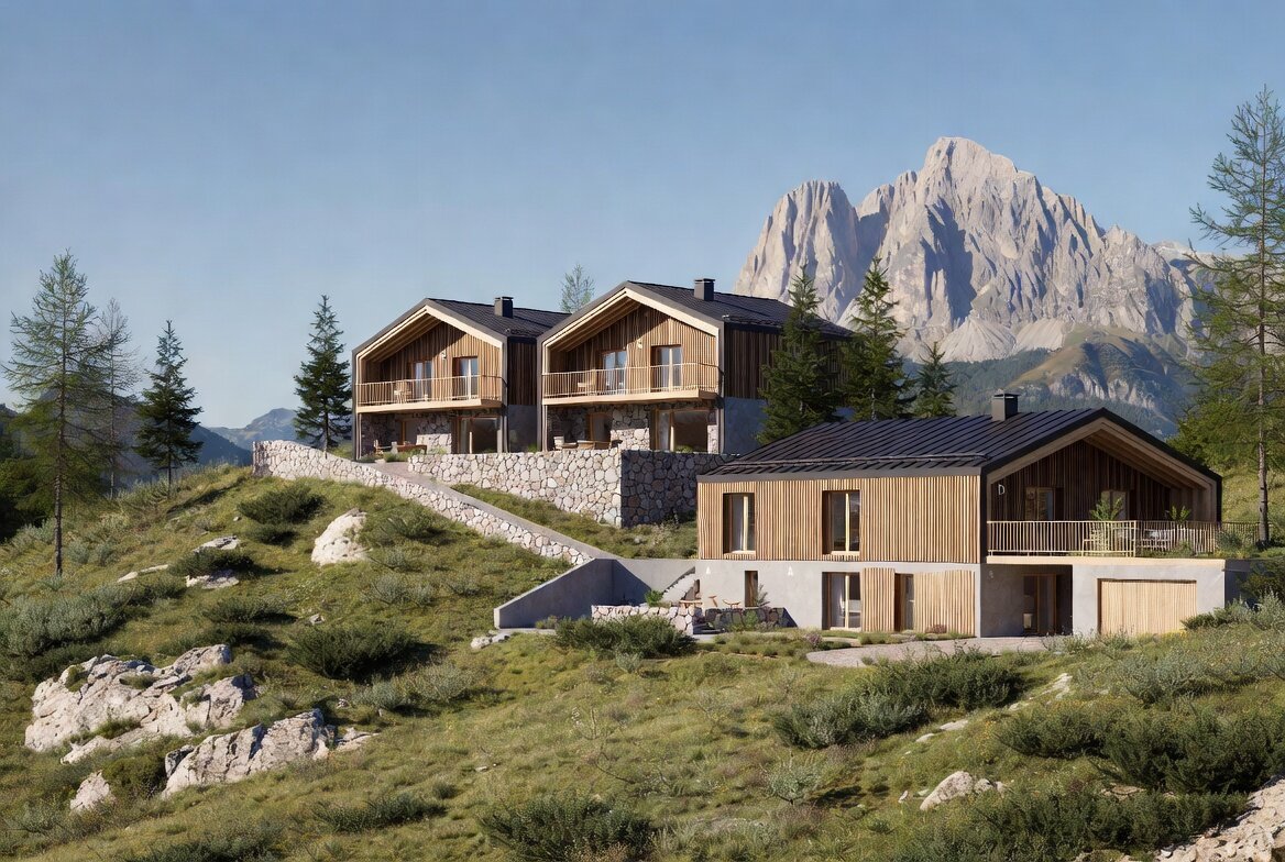 Mountain residences in the Dolomites